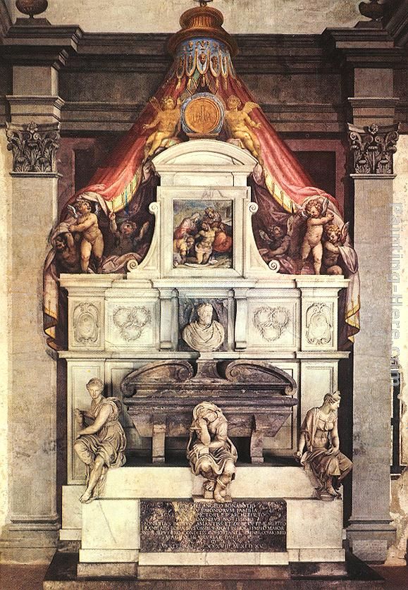 Monument to Michelangelo painting - Giorgio Vasari Monument to Michelangelo art painting
